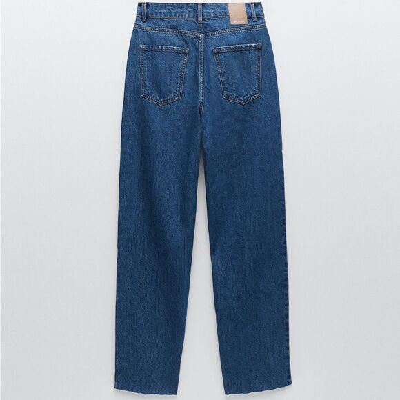 Zara 27 US 4 Z1975 LOOSE FIT WIDE LEG JEANS nwt - Picture 4 of 7